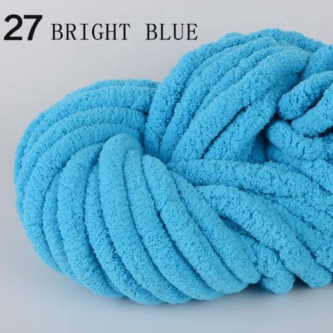 #27 Bright Blue Chunky Chenille Yarn – Cosy Knits by Gemma